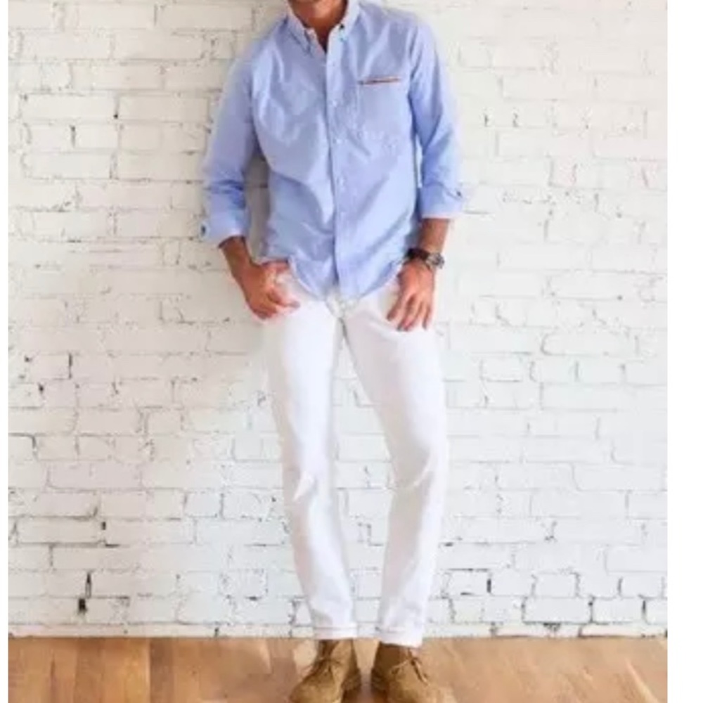 Kenneth Cole Straight Leg White Jeans 32W, 30L